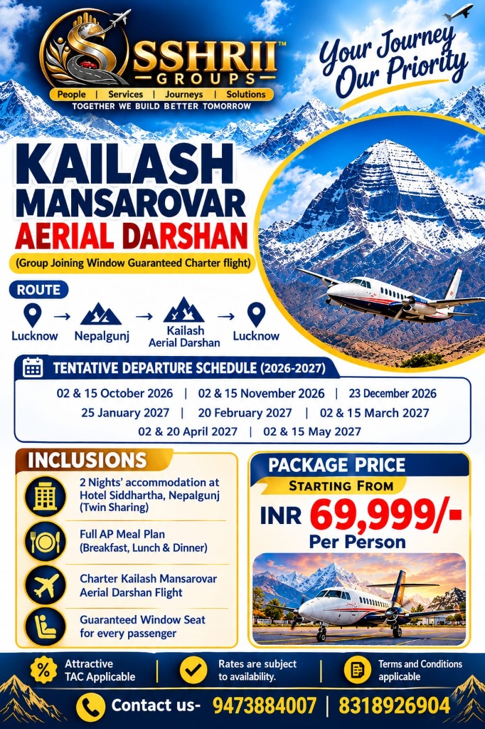 Kailash Mansarovar Aerial Darshan Poster